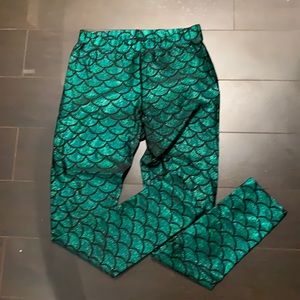 Glitter mermaid leggings